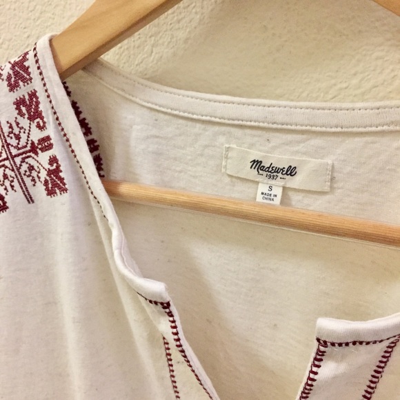 Madewell Cotton Top with Embroidery NWOT - Picture 6 of 8